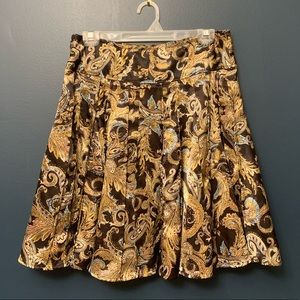 Silky pleated skirt